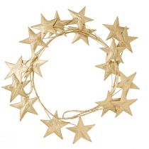 Product Star garland for Christmas metal gold L180cm