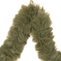 Product Set of 3 Green Faux Fur Hanging Stars 30cm for Indoor Decoration