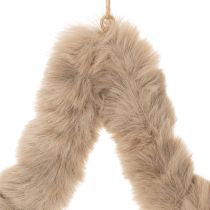 Product Decorative star-shaped faux fur decoration for hanging, 30cm, 3 pieces