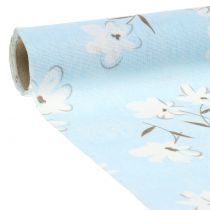 Product Decoration fabric flowers blue 30cm x 3m