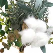 Product Artificial bouquet Green White Artificial winter bouquet 33cm