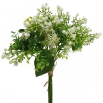 Decorative Bouquet Artificial Flowers Bouquet Artificial Flowers Green White L36cm