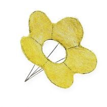 Sisal cuff yellow Ø20cm flower cuff 8pcs