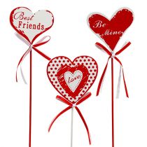 Product Bouquet pin in heart shape, Valentine&#39;s Day, flower decoration H6cm 6 pcs