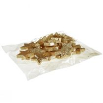 Product Scattered stars light gold glitter 4-5cm 40pcs