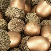 Product Scatter decoration acorns autumn winter gold 3cm 36 pcs