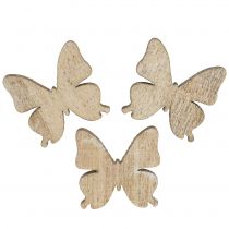 Product Scatter Decoration Butterfly Wood Natural 2cm 144 Pcs