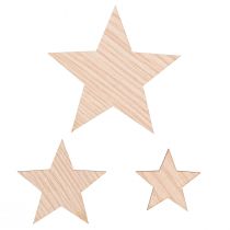 Product Scatter Decoration Christmas Stars Natural Brown Ø3–5.5cm 48 pcs