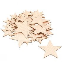 Product Scatter Decoration Christmas Stars Natural Brown Ø3–5.5cm 48 pcs