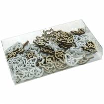 Product Scatter decoration rabbits, chickens and birds wooden Easter decoration for scattering 72 pcs