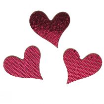 Product Scatter decoration heart purple 3-5cm 48 pcs