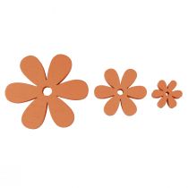 Product Scatter decoration wooden flowers blossoms orange summer Ø2–6cm 20 pcs