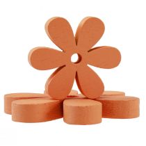 Product Scatter decoration wooden flowers blossoms orange summer Ø2–6cm 20 pcs