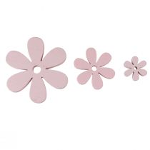 Scatter decoration wood flowers pink table decoration summer Ø2–6cm 20pcs