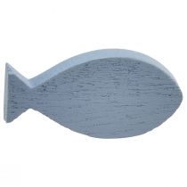 Product Scatter decoration wooden fish blue white maritime 3-8cm 24 pcs