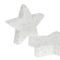 Scattered stars white with mica 4-5cm 40pcs