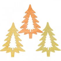 Product Scatter decoration Christmas fir tree orange 4cm 72p