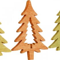 Product Scatter decoration Christmas fir tree orange 4cm 72p