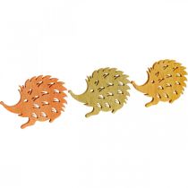 Product Table decoration autumn scatter decoration hedgehog wood W4cm H3cm 72p