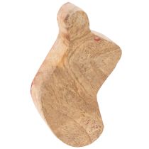 Product Red Wooden Polka Dot Christmas Sock Decorations 6cm - Set of 8