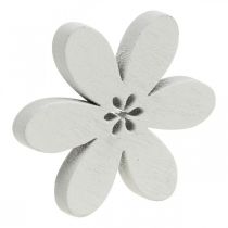 Product Wooden flowers scatter decoration flowers purple/pink/white Ø3.5cm 48 pcs
