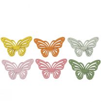 Shaker wooden butterfly colorful sprinkle decoration 4.5×3cm 48pcs