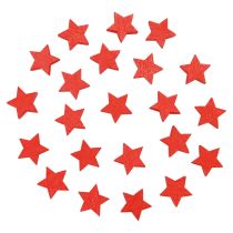 Scatter decoration Christmas stars red wooden stars Ø1.5cm 300pcs