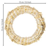Product Straw wreath blank wreath made of straw straw 15/3cm 2 pcs