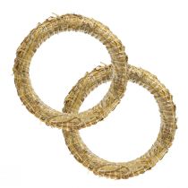 Straw wreath straw Roman for door wreaths 25/4cm 2pcs