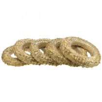 Product Straw wreath Ø35cm natural - decorative wreath for crafting &amp; Advent, set of 5