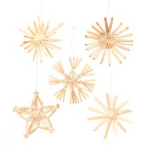 Product Straw Stars Christmas Christmas Tree Decorations Ø5-6cm 25 pcs
