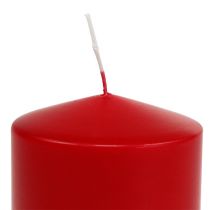 Pillar candle 100/100 red 4pcs