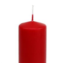 Product Pillar candles red Advent candles candles red 200/50mm 24 pcs