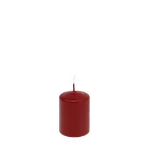 Product Pillar candles H70mm Ø50mm candles old red 12pcs