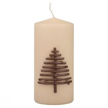 Christmas candle candle Christmas beige 150/70mm 1pc