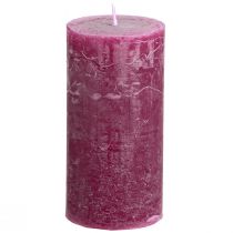 Product Pillar candles dyed Berry candles purple 50×100cm 4 pcs