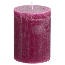 Product Pillar candles dyed Berry candles purple 60×80mm 4 pcs