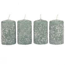 Product Pillar candles winter Christmas candles green 60×100mm 4pcs