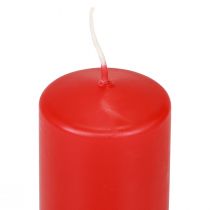 Product Pillar candles red Advent candles candles red 120/50mm 24pcs