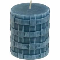 Product Pillar candles rustic blue 80/65 candles rustic 2pcs
