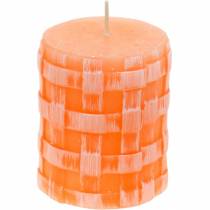 Product Pillar candles Rustic Orange 80/65 candle rustic wax candles 2pcs