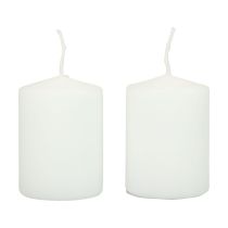 Product Pillar candles white candles H70mm Ø50mm 12 pcs