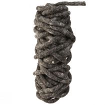 Product Stylo felt cord sheep&#39;s wool felted grey 10mm 15m