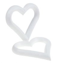 Styrofoam heart open 18cm 2pcs