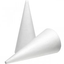 Product Styrofoam cone white 26cm x12cm 5 pcs