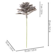 Product Artificial Wax Succulent Set, 10cm, Grey-Green, 6 Pieces