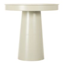 Product Metal Decorative Tray with Stand for Candles and Figures, 20cm, Beige-Grey
