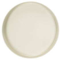 Product Metal Decorative Tray with Stand for Candles and Figures, 20cm, Beige-Grey