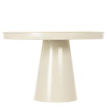 Product Round Cream Metal Decor Tray 30 cm with Pedestal for Indoor Use
