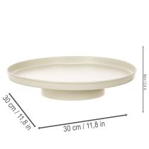 Product Beige Metal Tray 30 cm for Decorative Arrangements